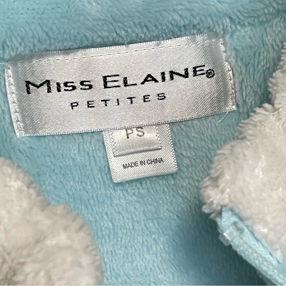 Miss Elaine Zip-up Robe / House Coat Blue Petite S - Picture 4 of 5